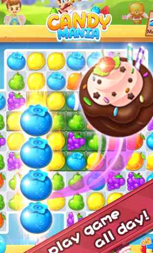 Sweet Candy Fever - New Fruit Crush Game Free 3