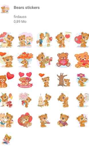 Teddy Bear stickers - WAStickerApps 3