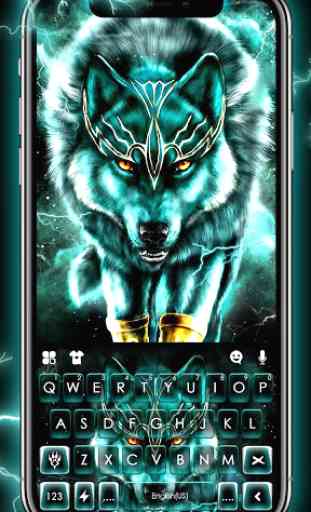 Thunder Neon Wolf Tema Tastiera 1
