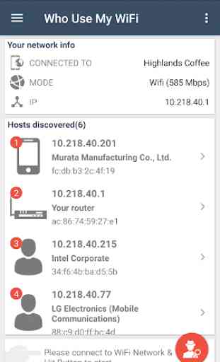 Who use My Wifi - Wifi router master, Network scan 2
