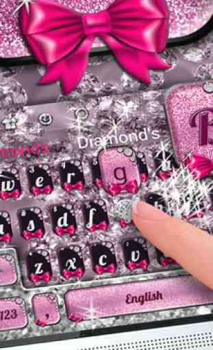 Bows & Diamonds Premium Keyboard Theme 4