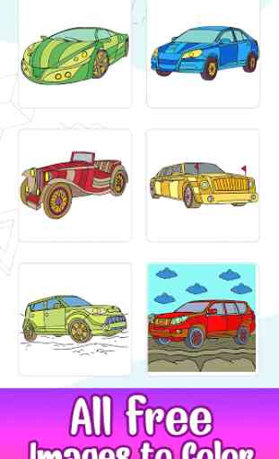 Cars Paint by Number - Glitter + Crayon Color Book 2