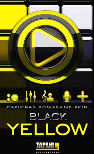 Poweramp skin Black Yellow 1
