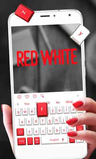 Tastiera bianca rossa 2