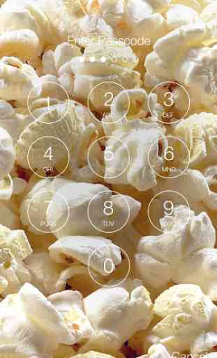 Yummy Popcorn Lock Screen 2