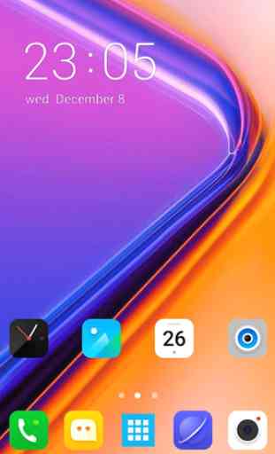 Abstract glass galaxy note 10 theme hd launcher 3