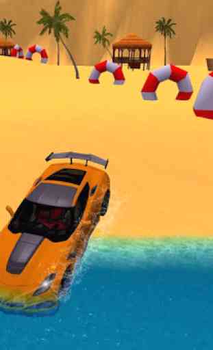 Beach Water Surfer Car Driver: Floating Stunts 4
