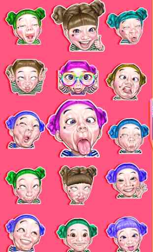 Funny Faces Adesivi Emoji 2
