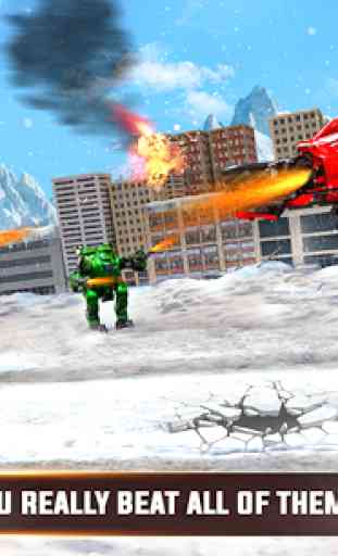 gru dell'escavatore di neve un gioco di tiro robot 3