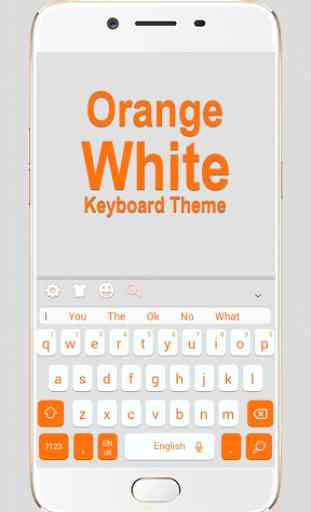 Orange White Keyboard Theme 1