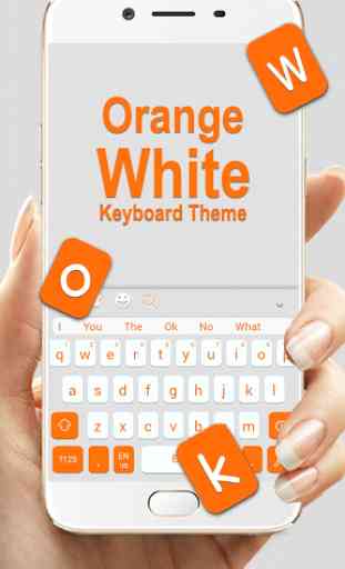 Orange White Keyboard Theme 2