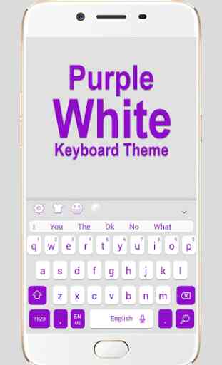 Purple White Keyboard Theme 1