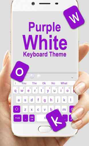 Purple White Keyboard Theme 2