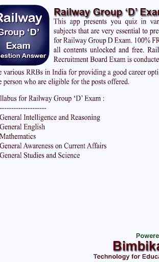 Railway Group D Exam Question Answer Preparation 2