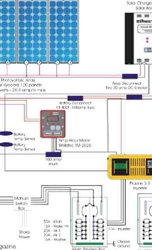 Schema elettrico schematico del pannello solare 4