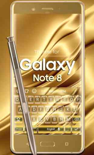 Tastiera per Galaxy Note 8 Gold 1