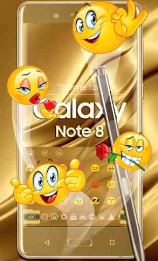 Tastiera per Galaxy Note 8 Gold 2