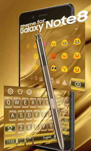 Tastiera per Galaxy Note 8 Gold 3
