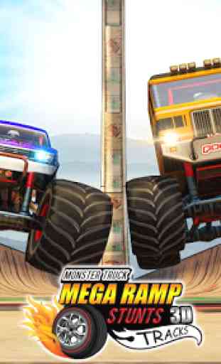 Tracce di acrobazie di Monster Truck Mega Ramp 4