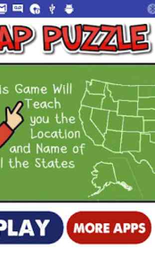 USA MAP 50 States Puzzle Game 4