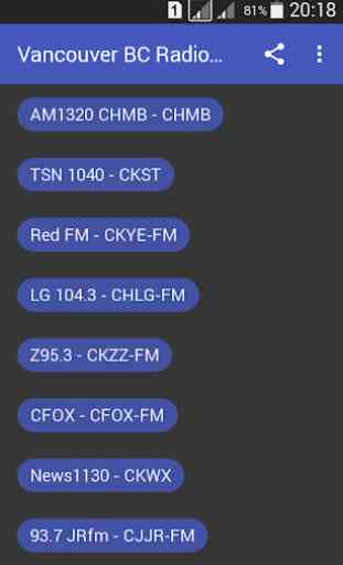 Vancouver BC Radio Stations 1