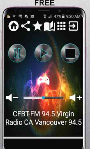 CFBT FM 94.5 Virgin Radio CA Vancouver 94.5 FM App 1