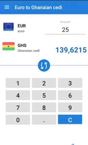 Euro in Ghana Cedi / EUR in GHS 3