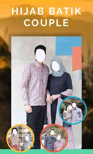 Hijab Batik Couple Photo Frames 2