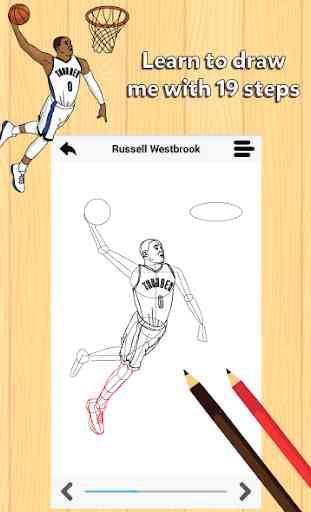 How to draw Professional US Basketball Players 3
