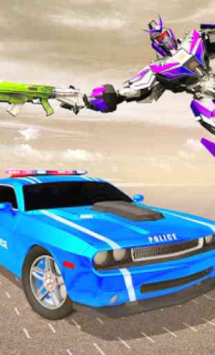 Multi Trasformare US Police Car Robot: robot gioco 1