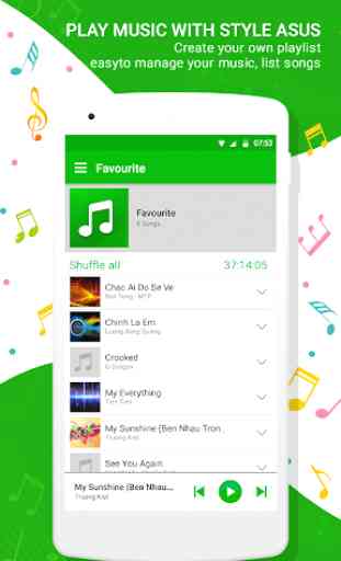 Music player for asus zenui 4