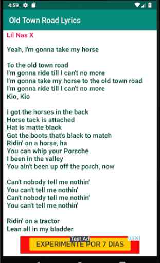 Old Town Road Lyrics 1