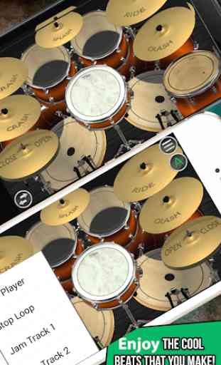 Set di tamburi con bacchette - Play Rock Jam Track 3