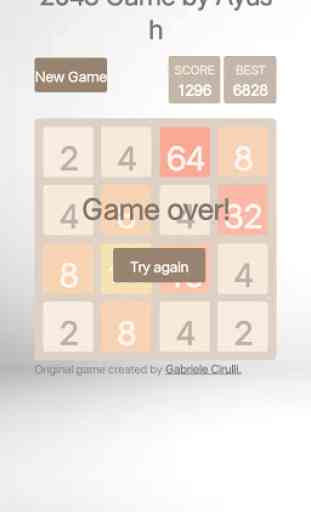 2048 Game by Ayush 4