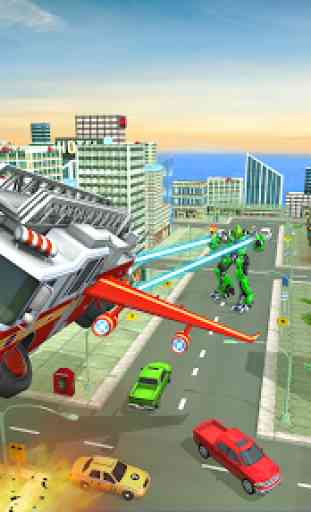 Flying Fire Fighter Rescue Truck:Rescue Game 1