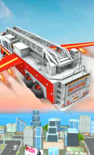 Flying Fire Fighter Rescue Truck:Rescue Game 3