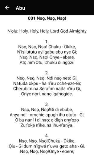 Abu Iji Ekpere Chineke (Igbo Hymnal) 3