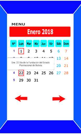 Bolivia 2019 Calendar-Holiday 3
