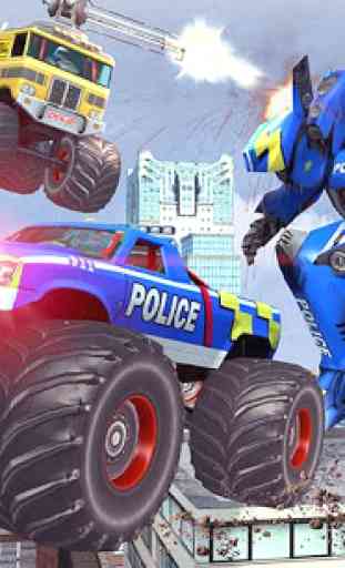 Giochi Di Robot Monster Truck Della Polizia 3