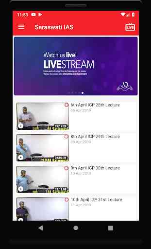 Saraswati IAS Video (Live and on-demand) Classes 2