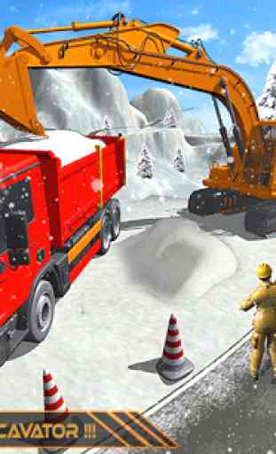 Snow Excavator Dredge Simulator - Rescue Game 1