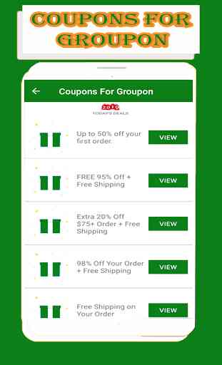 Coupons for Groupon & Promo codes 2