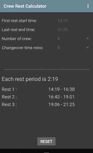 Crew Rest Calculator 3
