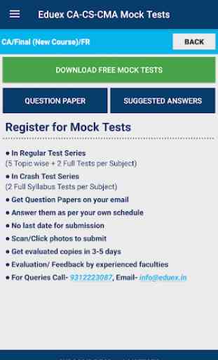 Eduex CA CS CMA Mock Test Paper Series 4