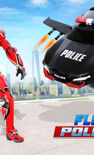 polizia volante suv guida auto robot giochi robot 3