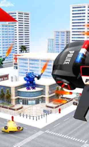 polizia volante suv guida auto robot giochi robot 4
