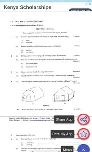 BUILDING & CONSTRUCTION KCSE PASTPAPERS & ANSWERS 4
