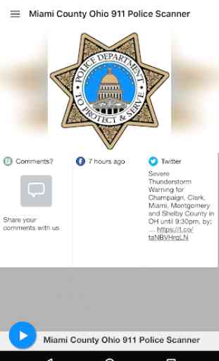 Miami County Ohio 911 Police Scanner 1