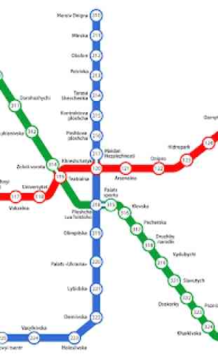 Scheme&Schedule of Kyiv metro 1