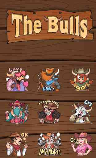 Angry Bull & Western Cowboy Emoji Sticker 2